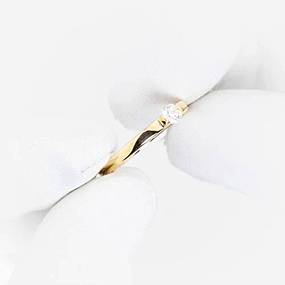 Кольцо с бриллиантом из красного золота 585 пробы 1