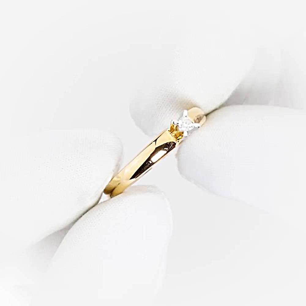 Кольцо с бриллиантом из красного золота 585 пробы 1