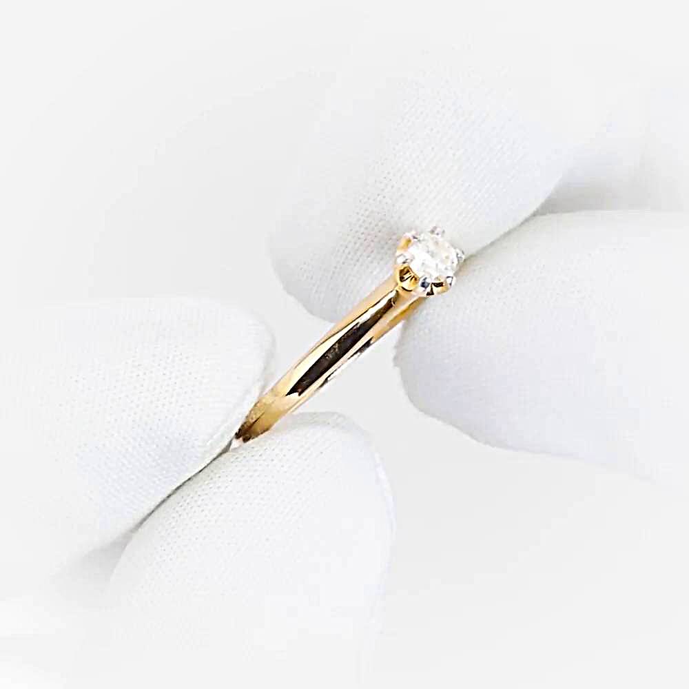 Кольцо с бриллиантом из красного золота 585 пробы 1