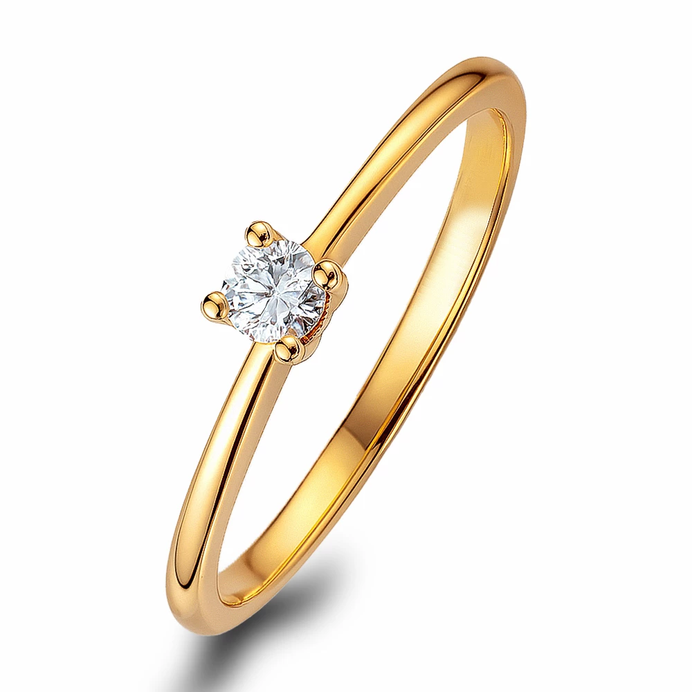 Кольцо с бриллиантом из красного золота 585 пробы Кольцо с бриллиантом из красного золота 585 пробы