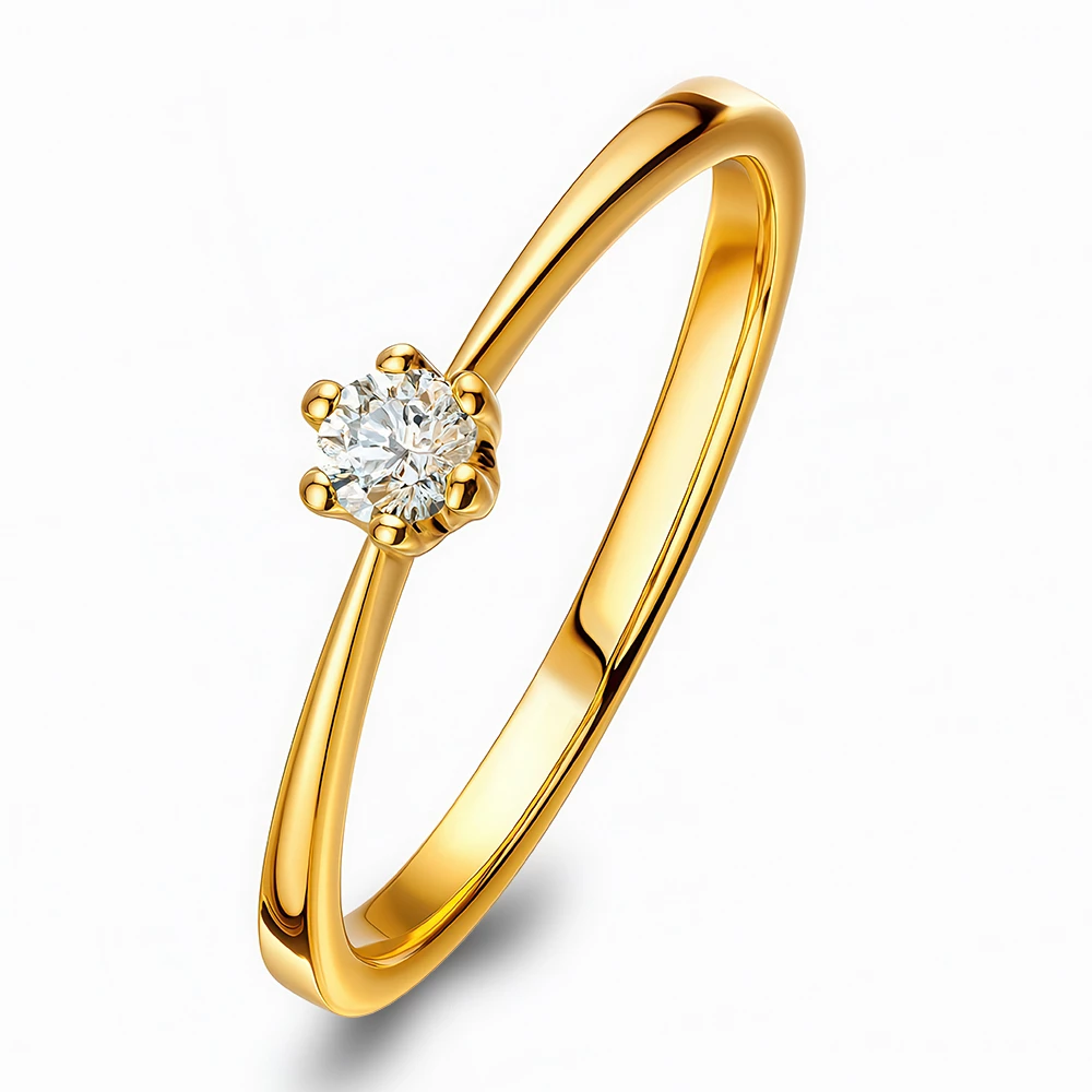 Кольцо с бриллиантом из красного золота 585 пробы Кольцо с бриллиантом из красного золота 585 пробы