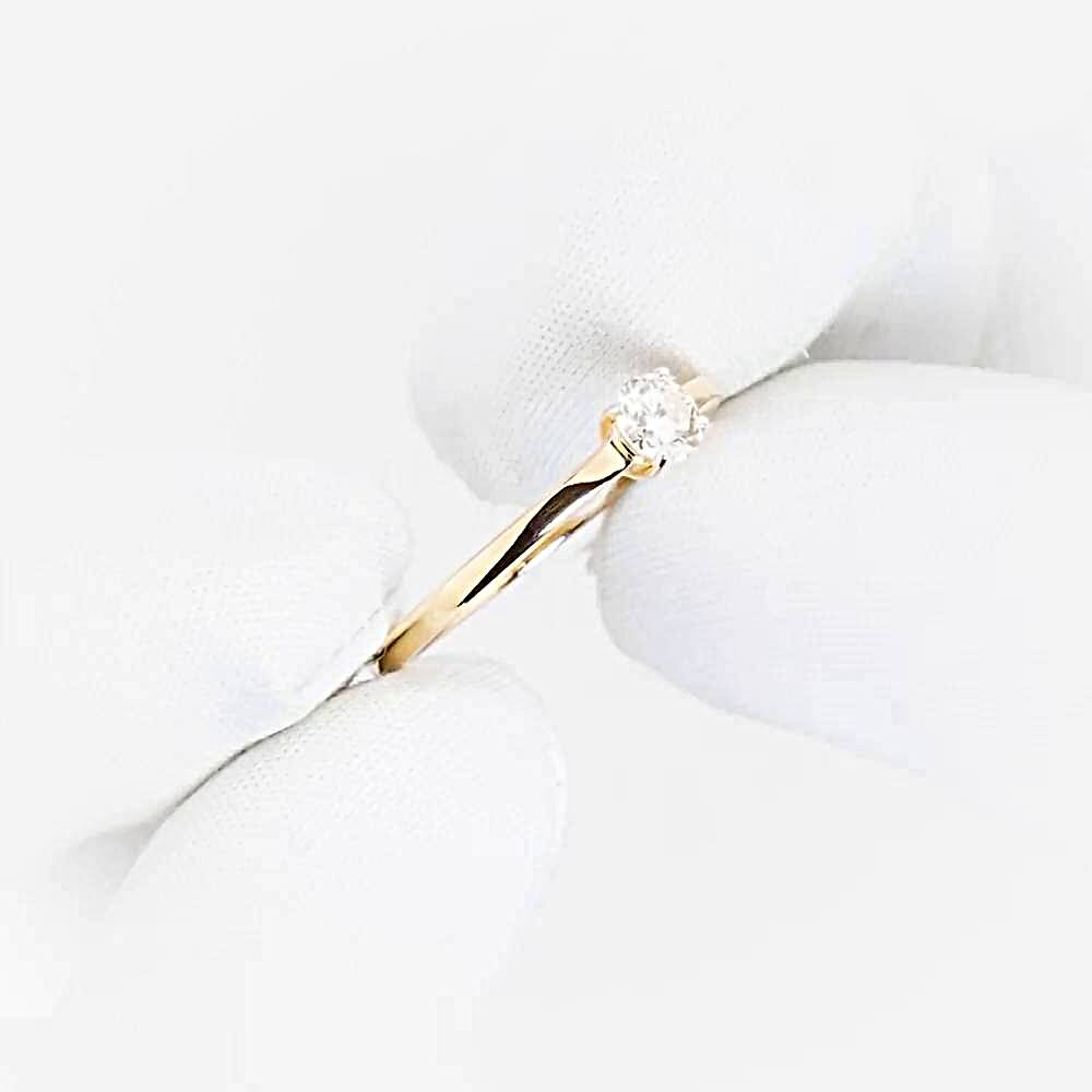 Кольцо с бриллиантом из красного золота 585 пробы 1