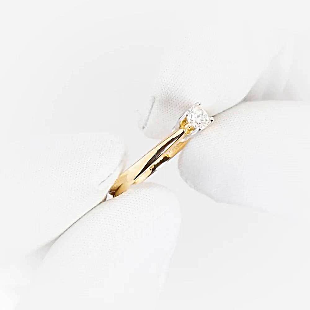 Кольцо с бриллиантом из красного золота 585 пробы 1