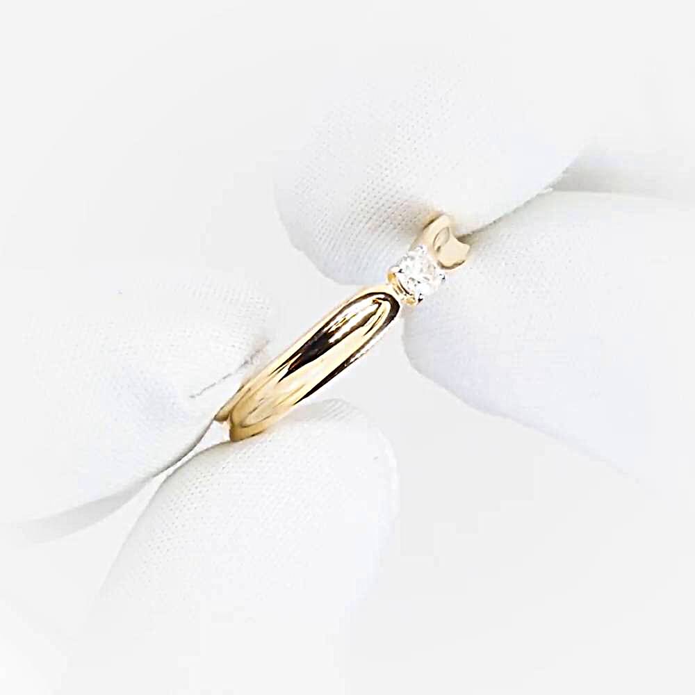 Кольцо с бриллиантом из красного золота 585 пробы 1