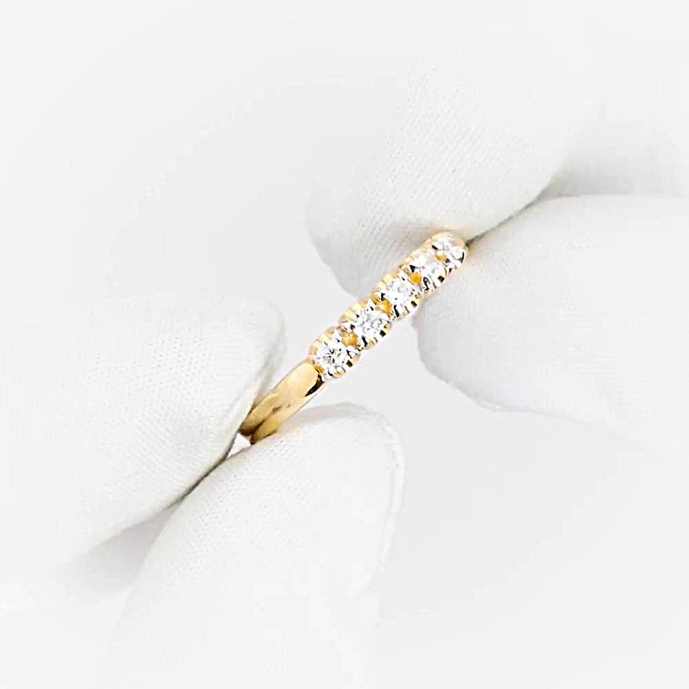 Кольцо с выращенными бриллиантами из красного золота 585 пробы 1