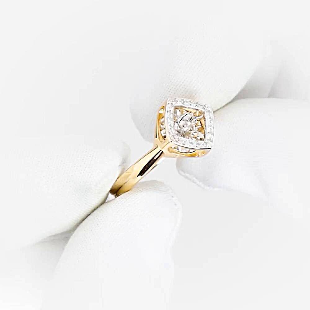 Кольцо с бриллиантами из красного золота 585 пробы 1