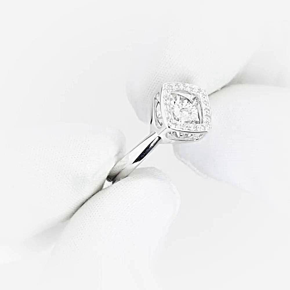 Кольцо с бриллиантами из белого золота 585 пробы 1