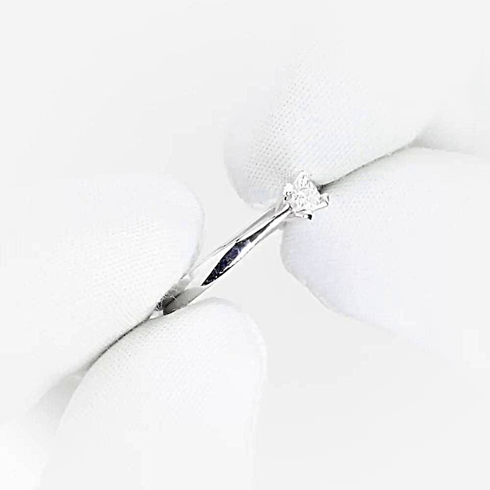 Кольцо с бриллиантом из белого золота 585 пробы