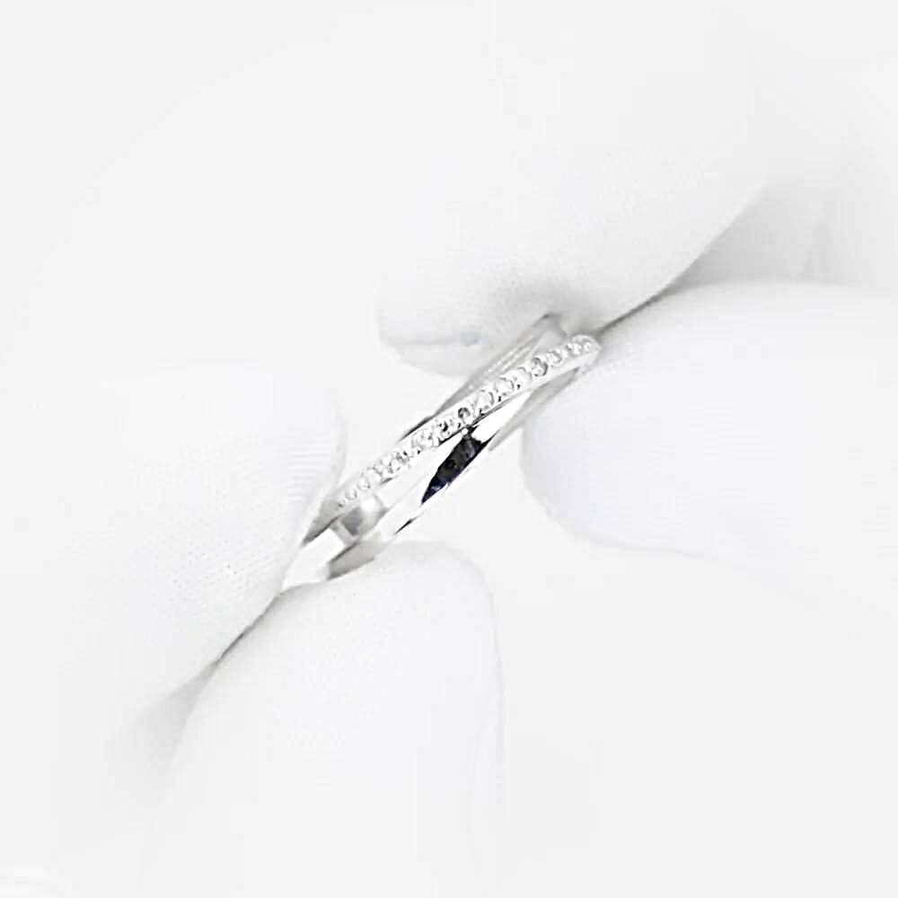 Кольцо с бриллиантами из белого золота 585 пробы