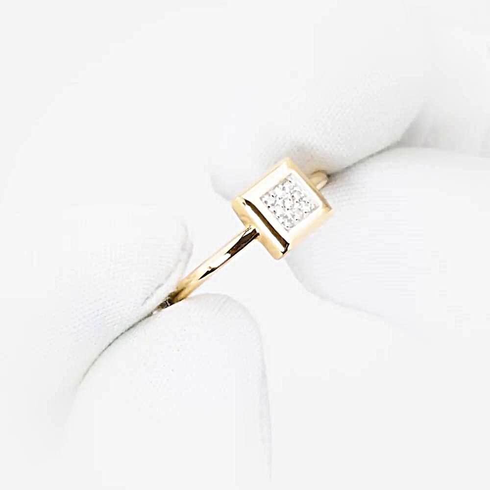 Кольцо с бриллиантами из красного золота 585 пробы