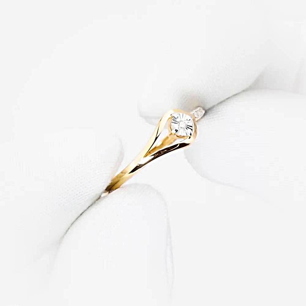 Кольцо с бриллиантами из красного золота 585 пробы