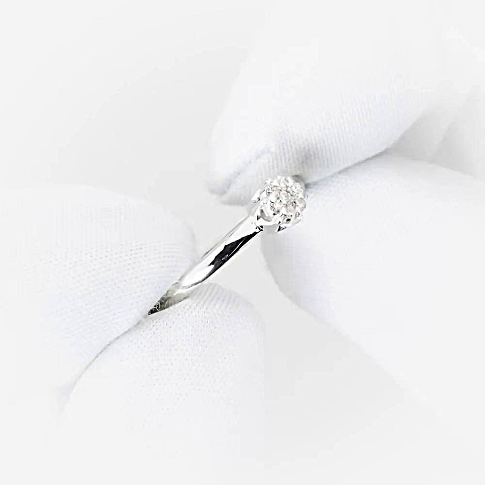 Кольцо с бриллиантами из белого золота 585 пробы