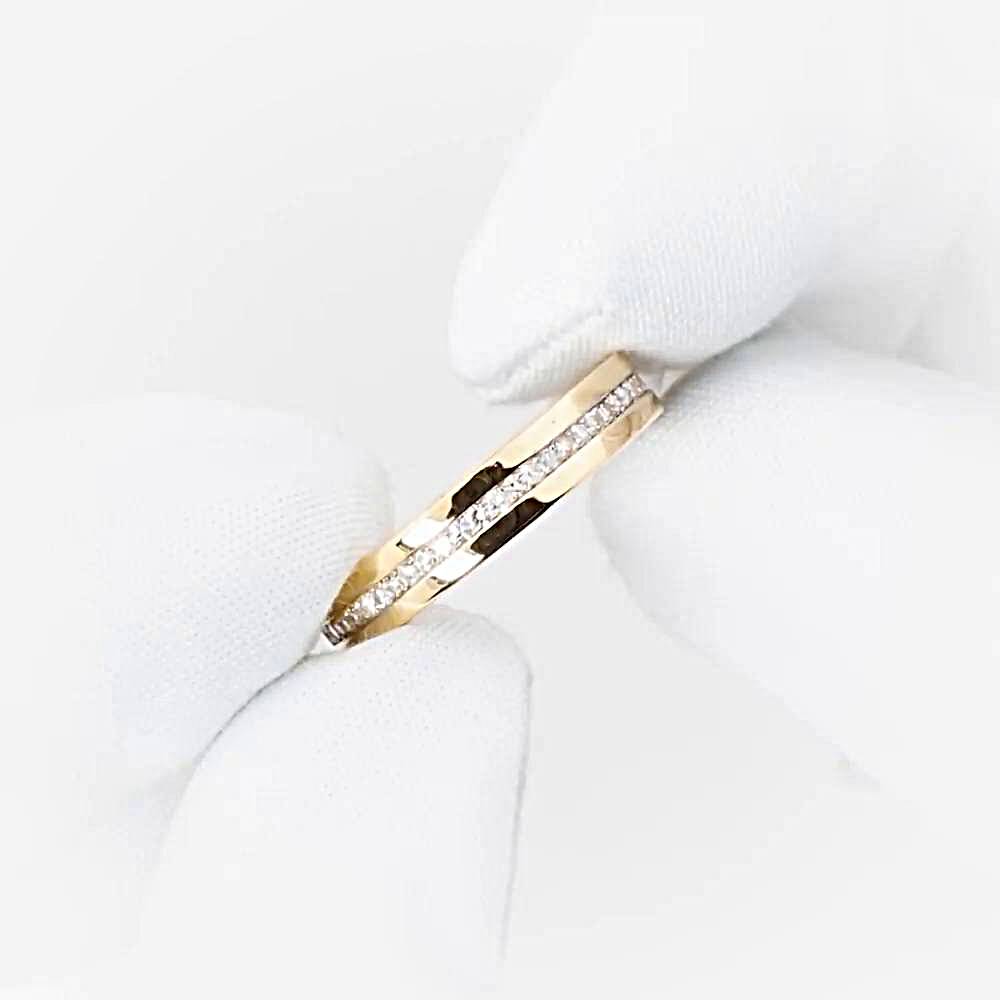 Кольцо с бриллиантами из красного золота 585 пробы