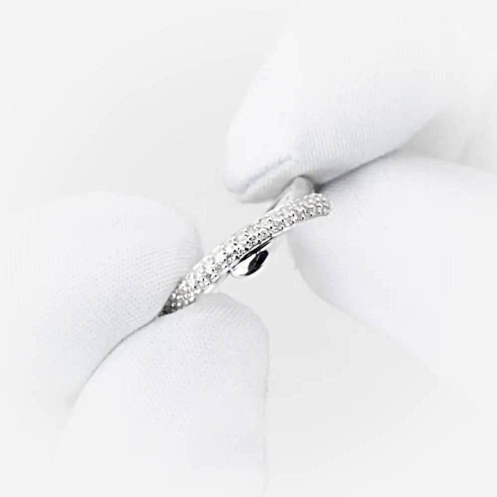 Кольцо с бриллиантами из белого золота 585 пробы