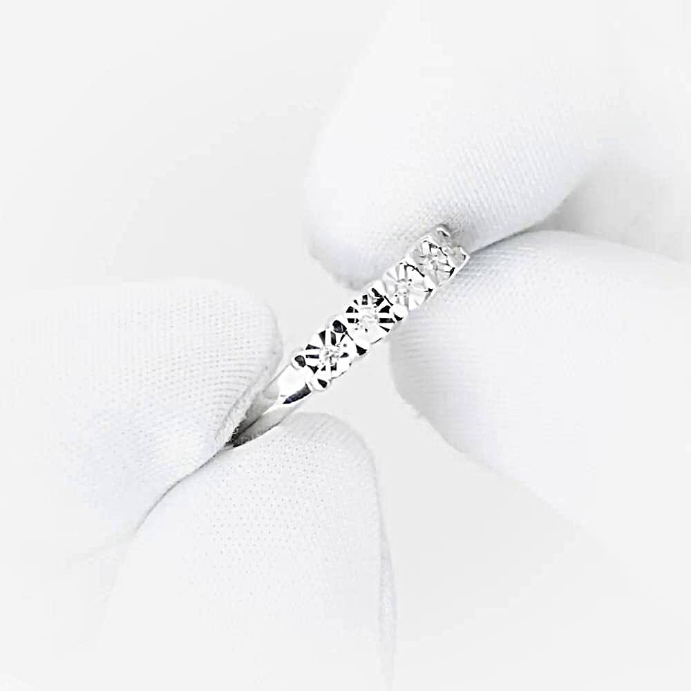 Кольцо с бриллиантами из белого золота 585 пробы