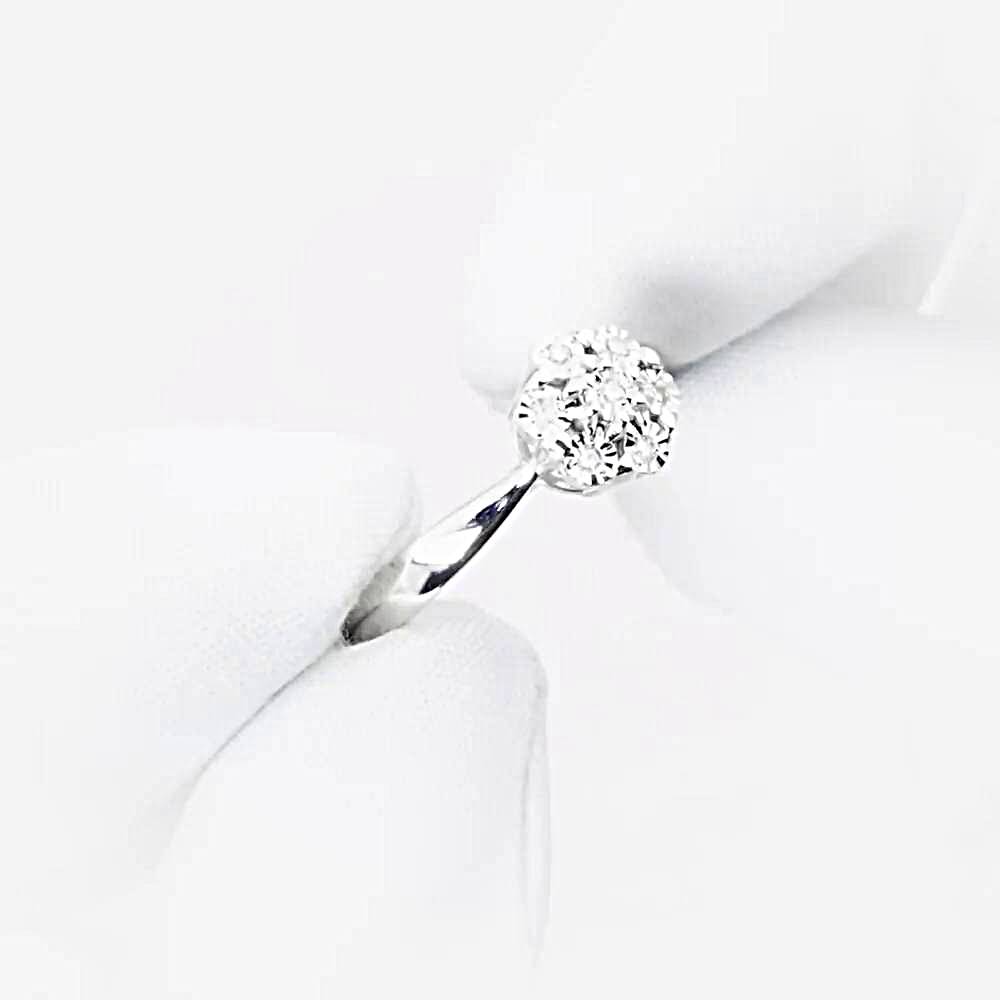 Кольцо с бриллиантами из белого золота 585 пробы 1