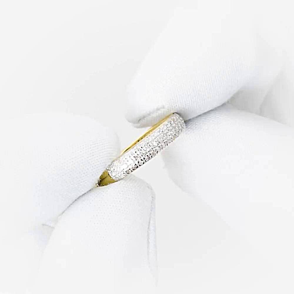 Кольцо с бриллиантами из желтого золота 585 пробы