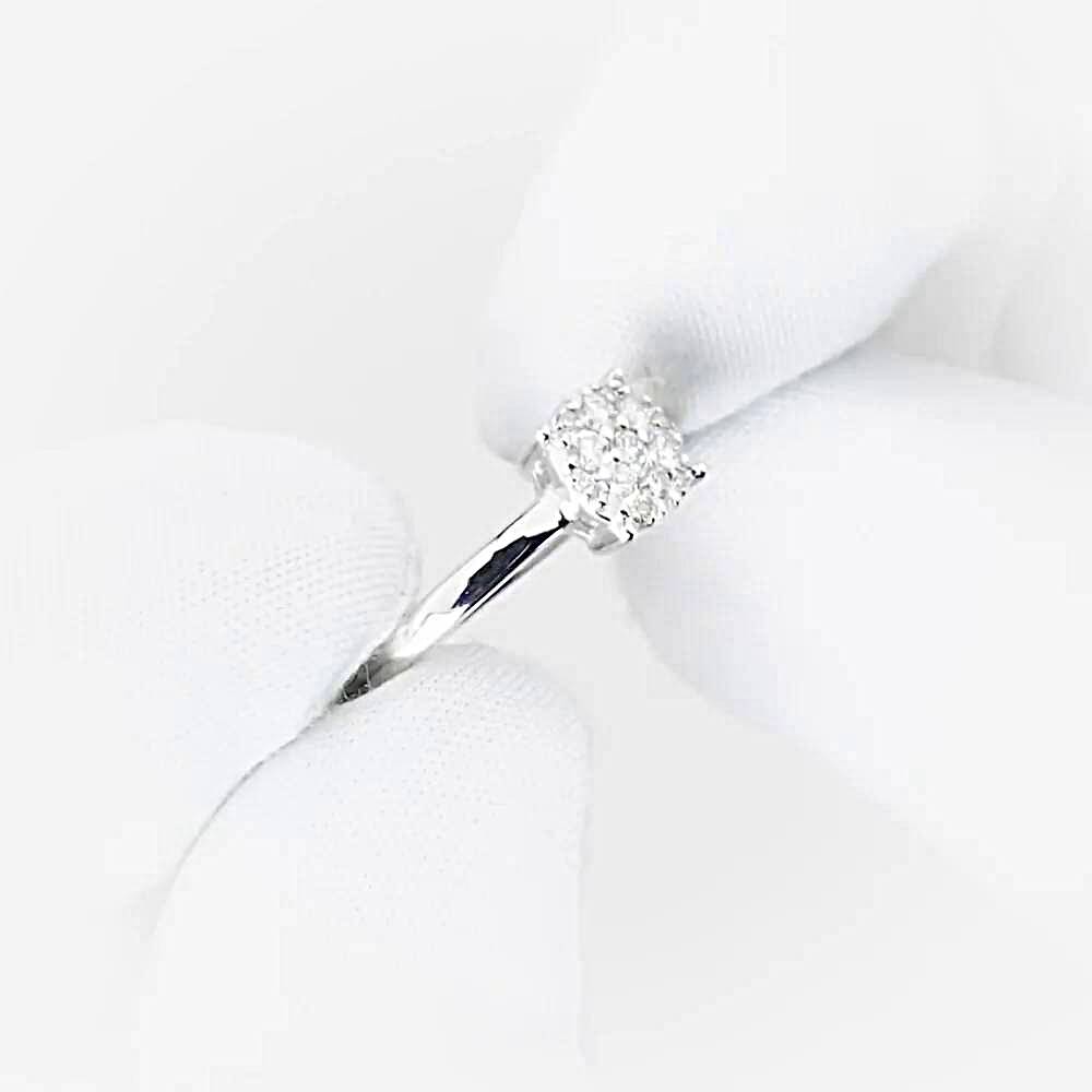 Кольцо с бриллиантами из белого золота 585 пробы