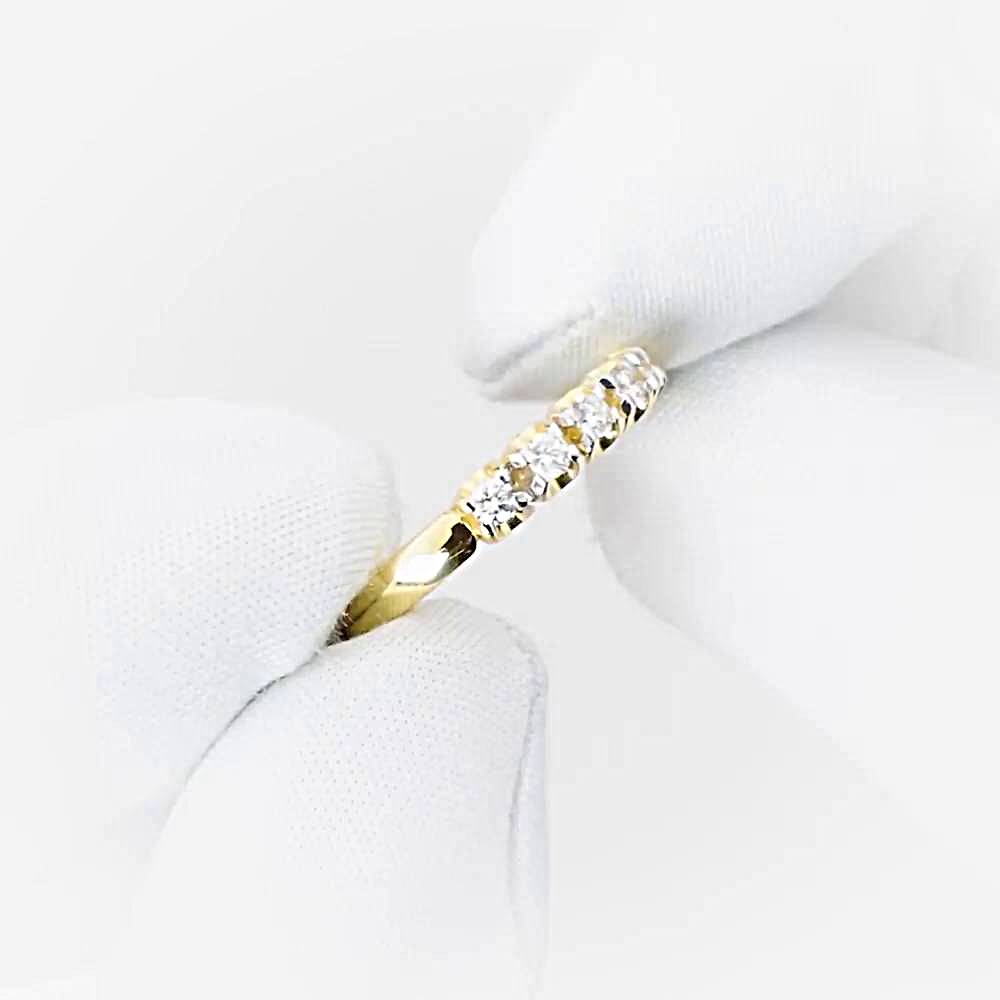 Кольцо с бриллиантами из желтого золота 585 пробы