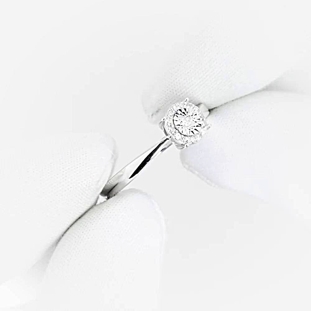 Кольцо с бриллиантами из белого золота 585 пробы 1