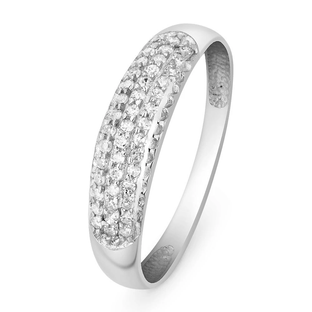 Кольцо с бриллиантами из белого золота 585 пробы