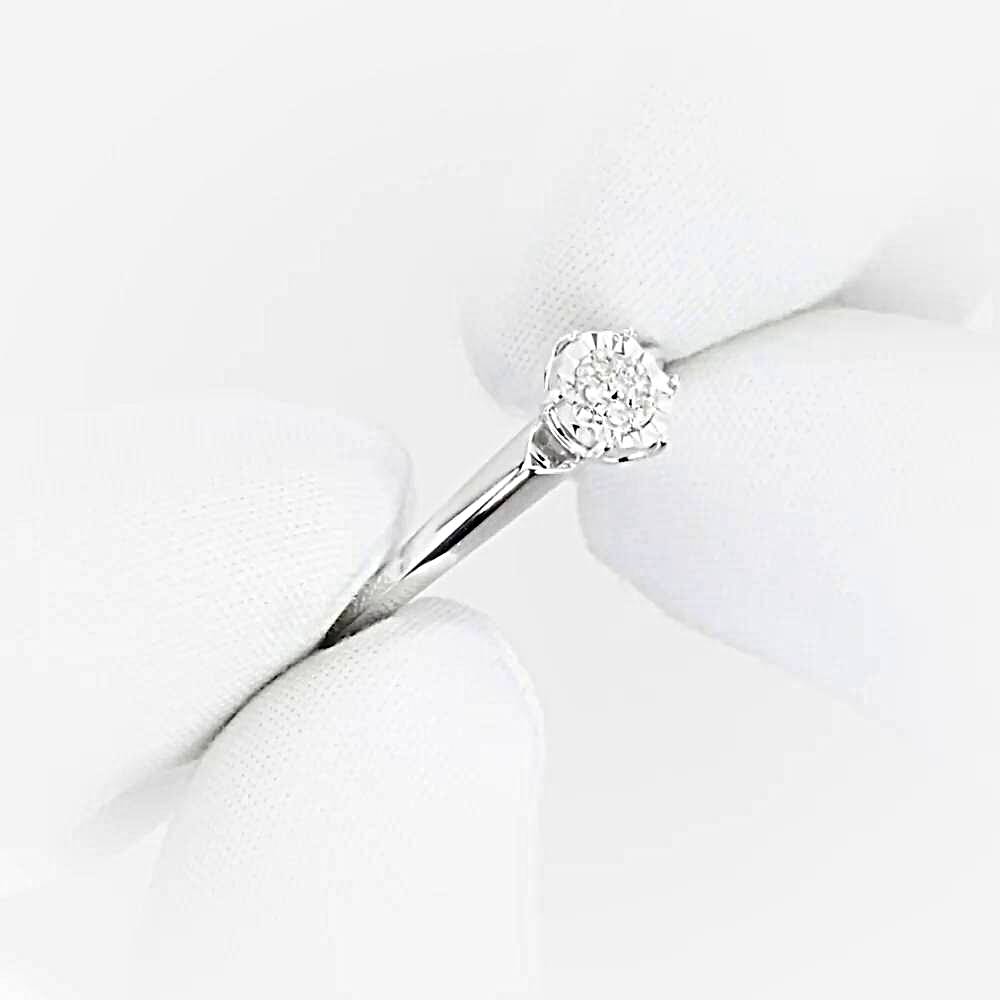 Кольцо с бриллиантами из белого золота 585 пробы 1