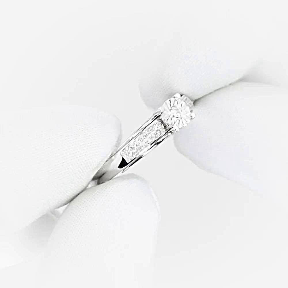 Кольцо с бриллиантами из белого золота 585 пробы 1