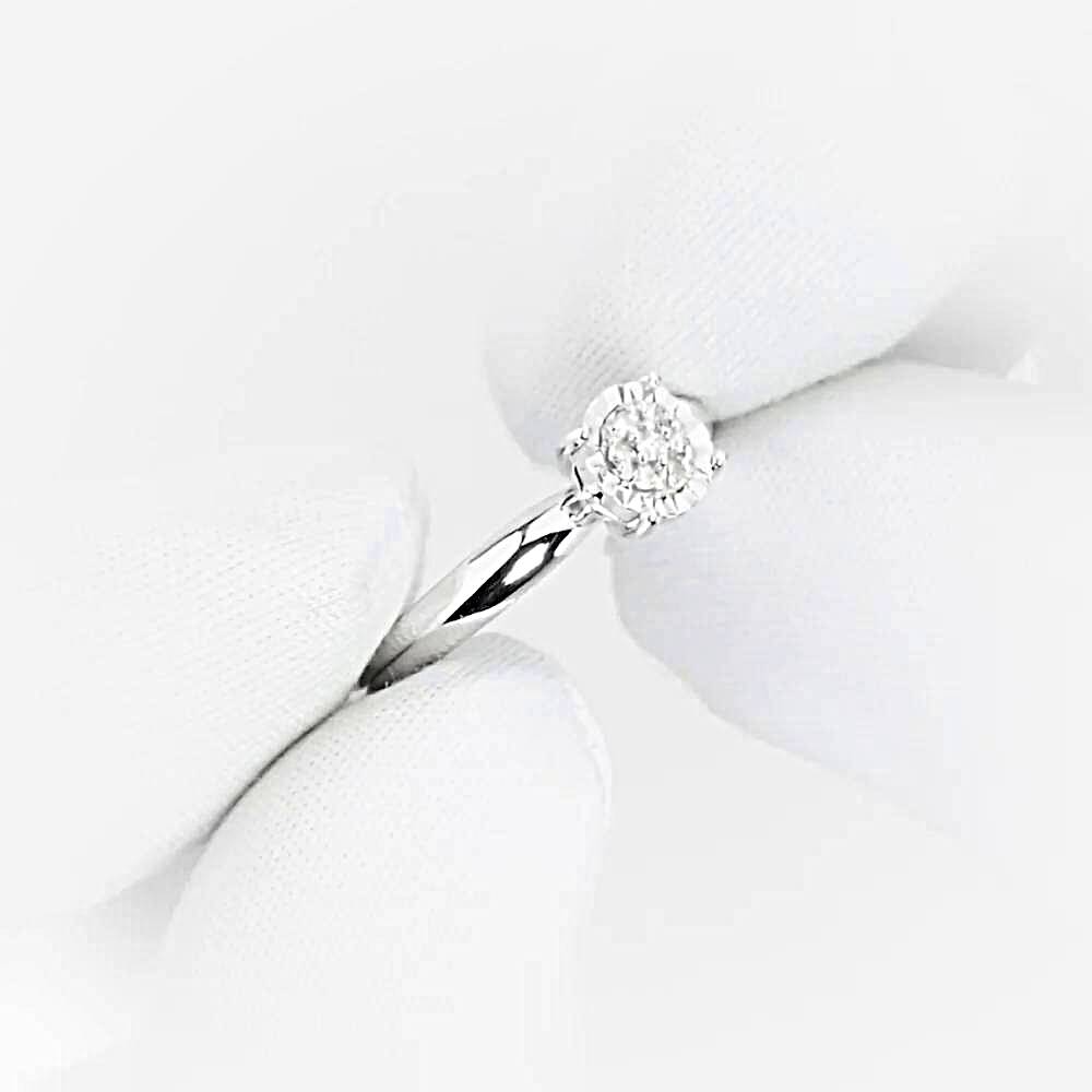 Кольцо с бриллиантами из белого золота 585 пробы 1