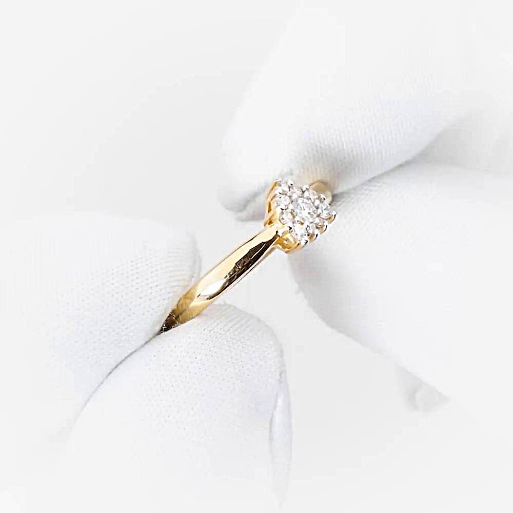 Кольцо с бриллиантами из красного золота 585 пробы