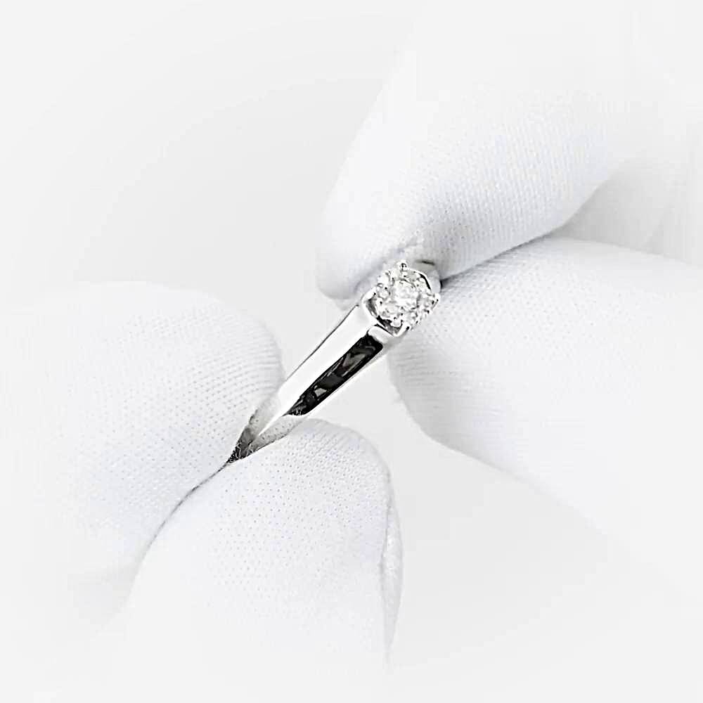 Кольцо с бриллиантами из белого золота 585 пробы