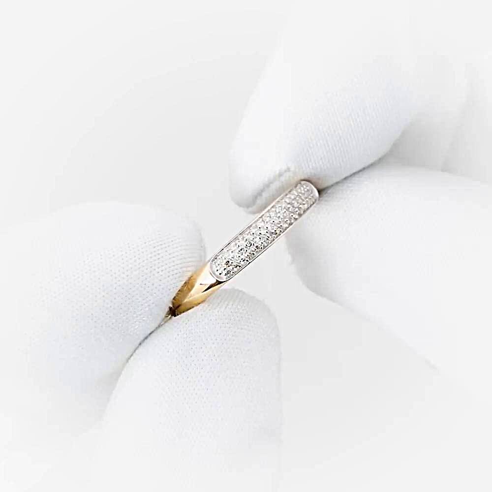 Кольцо с бриллиантами из красного золота 585 пробы