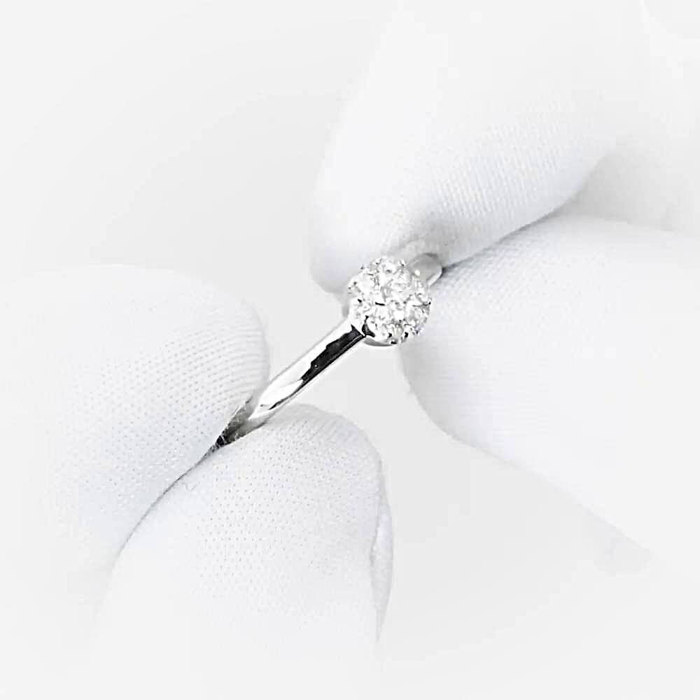 Кольцо с бриллиантами из белого золота 585 пробы