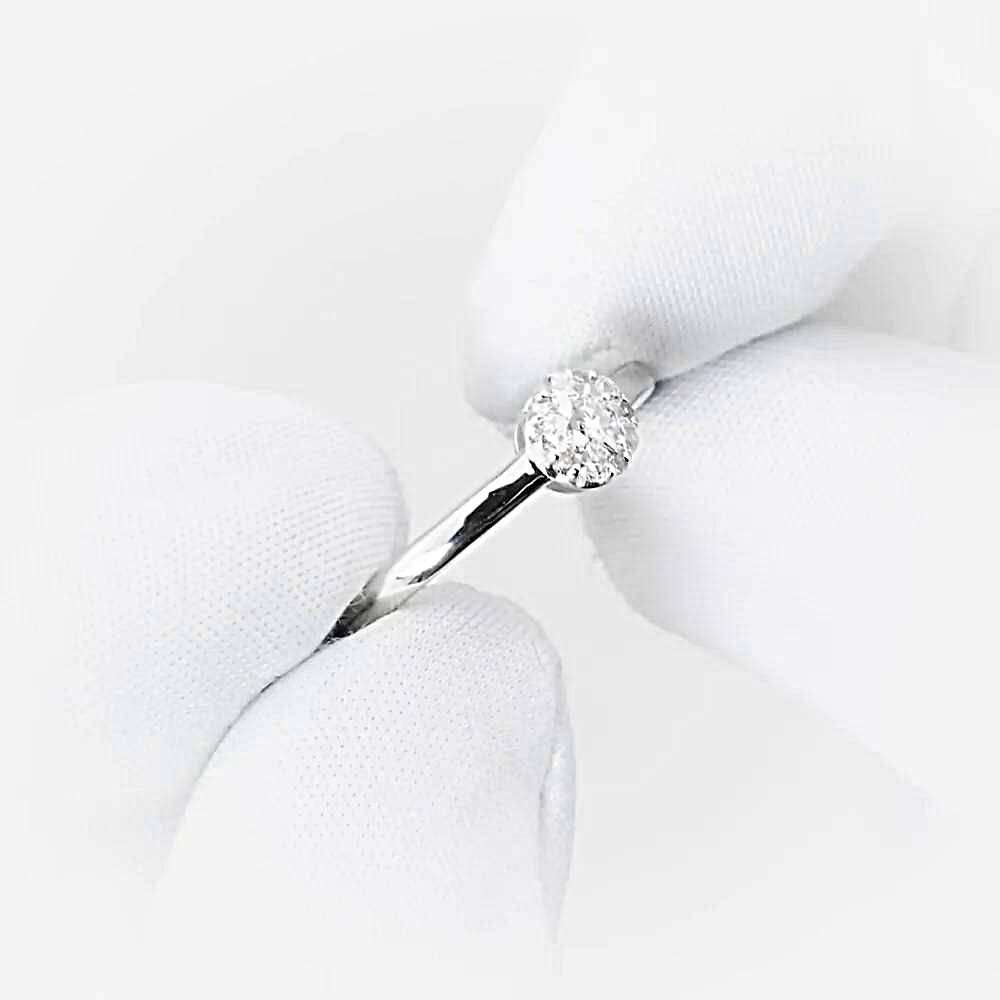 Кольцо с бриллиантами из белого золота 585 пробы