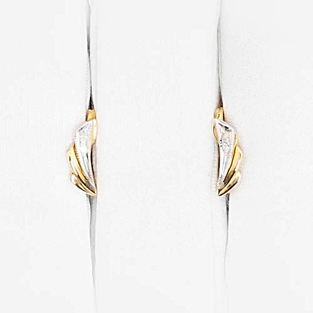 Серьги с бриллиантами из красного золота 585 пробы 1