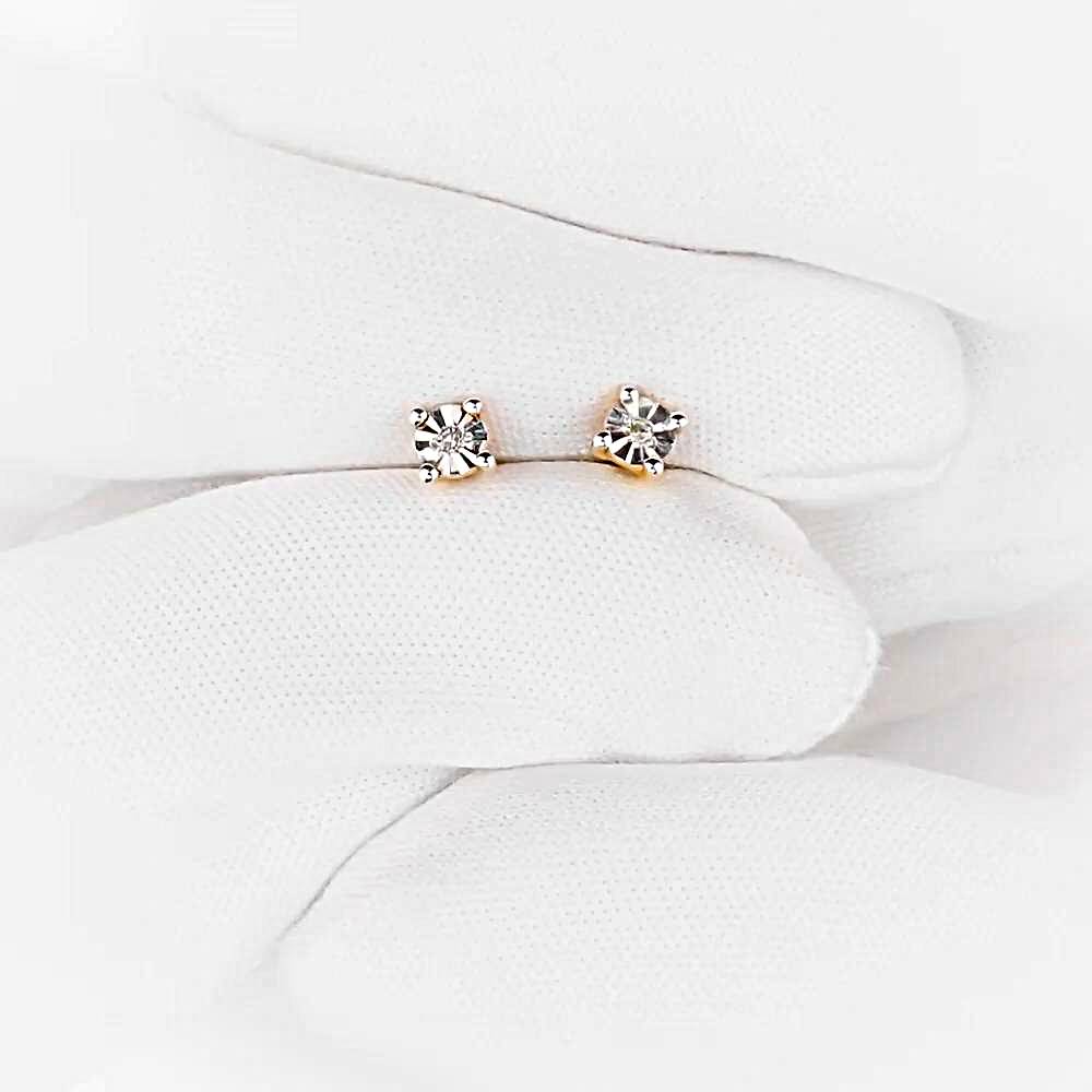 Серьги с бриллиантами из красного золота 375 пробы 1