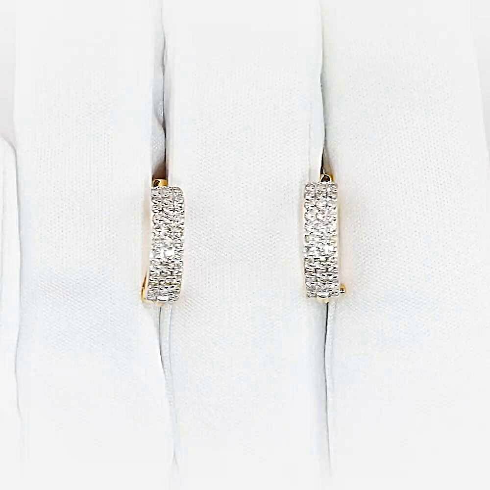 Серьги с бриллиантами из красного золота 585 пробы 1