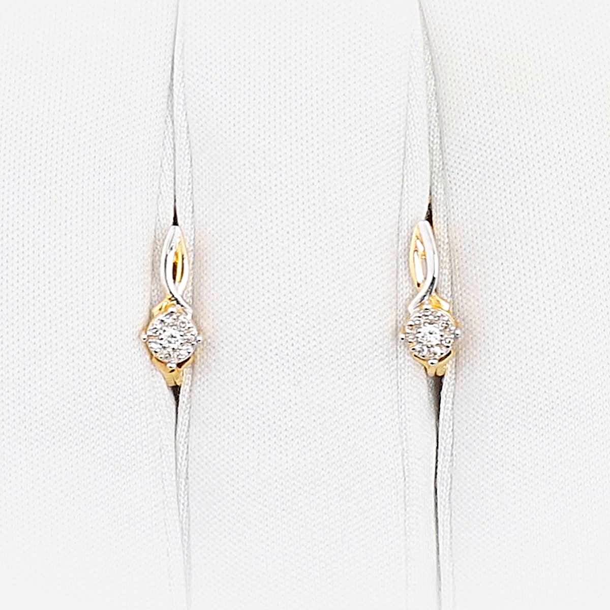 Серьги с бриллиантами из красного золота 585 пробы 1