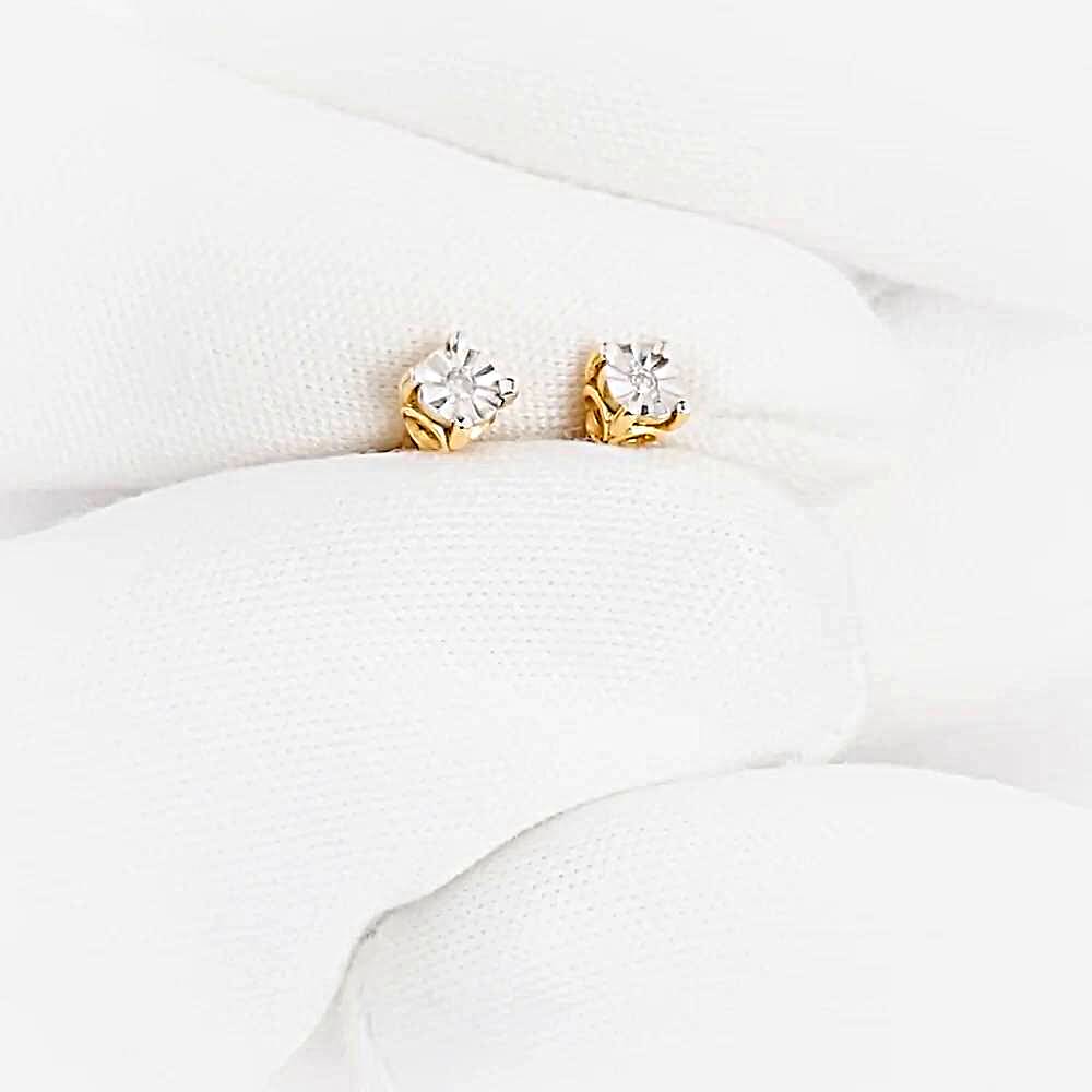 Серьги с бриллиантами из красного золота 585 пробы 1