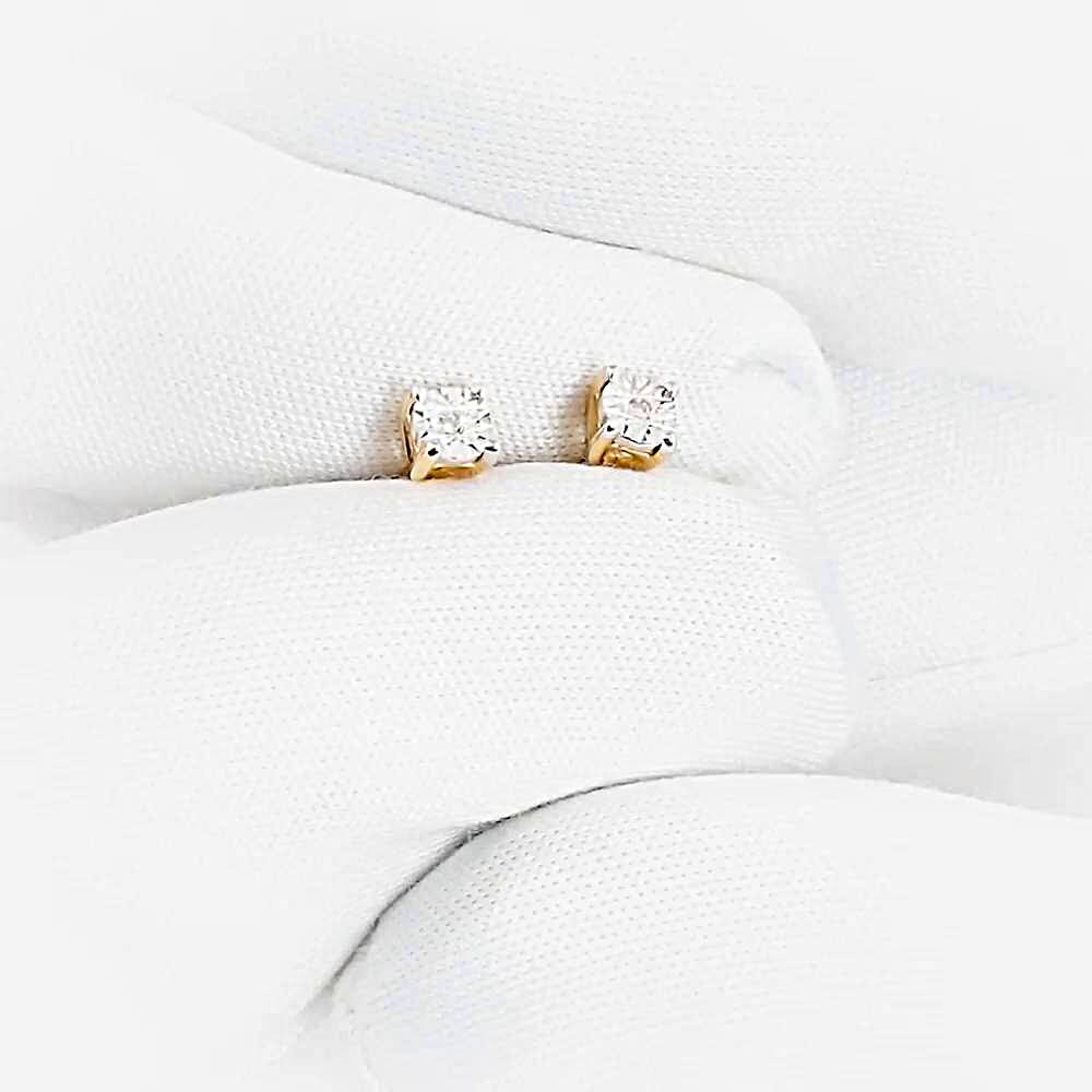 Серьги с бриллиантами из красного золота 585 пробы 1