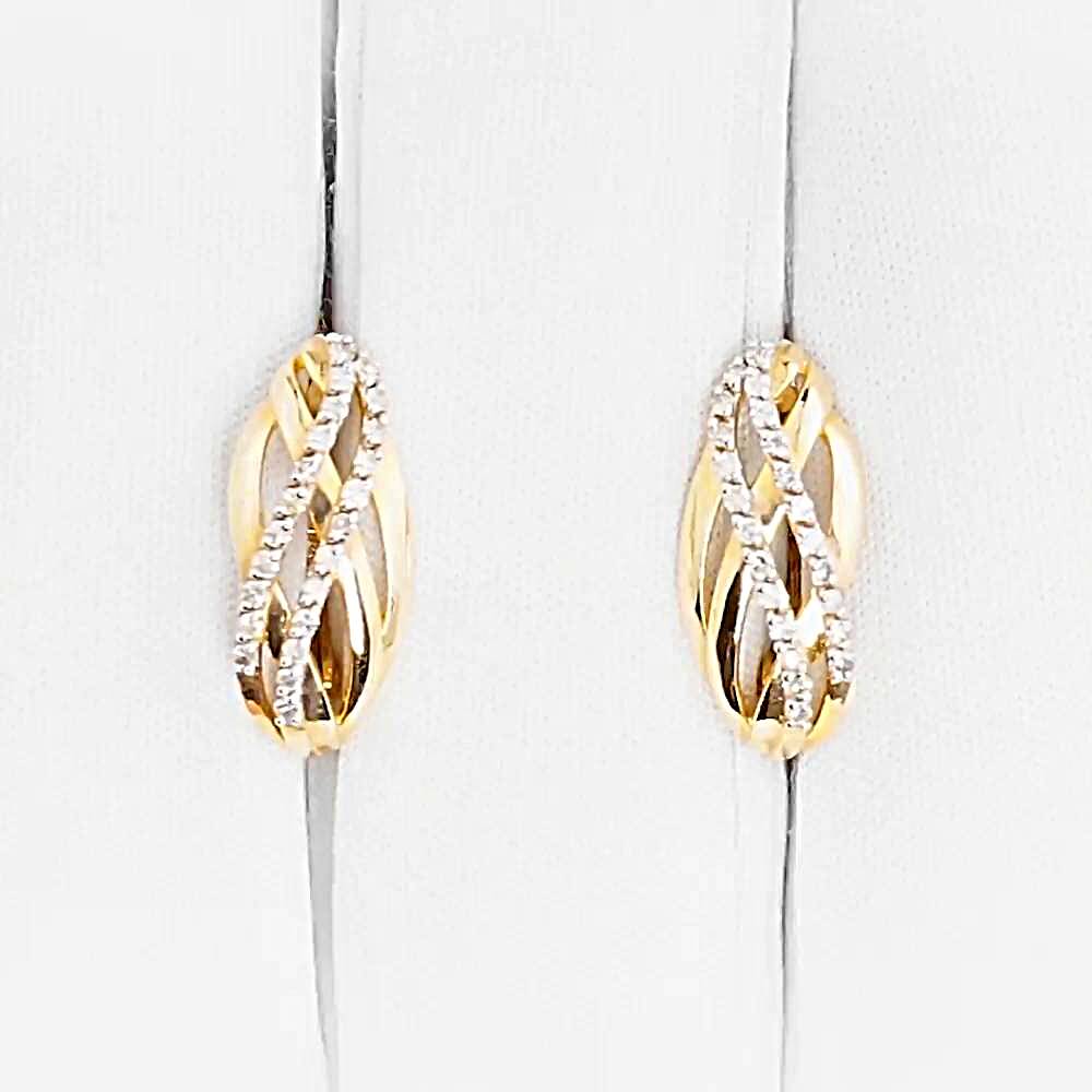 Серьги с бриллиантами из красного золота 585 пробы 1