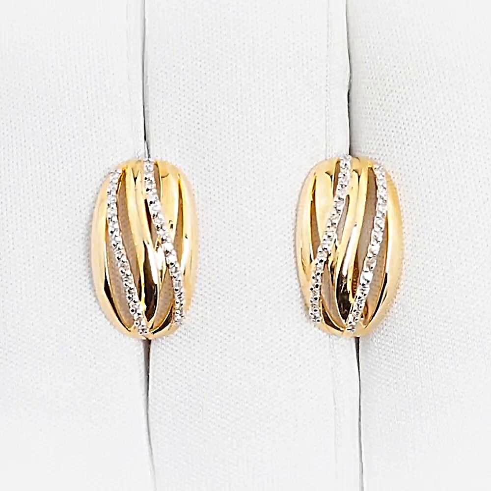 Серьги с бриллиантами из красного золота 585 пробы 1