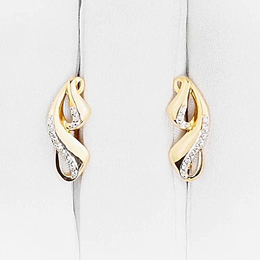 Серьги с бриллиантами из красного золота 585 пробы 1