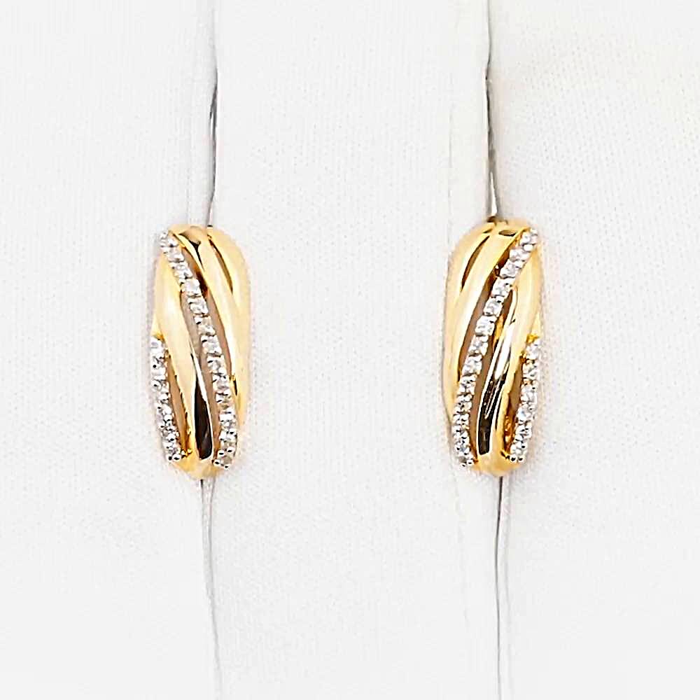 Серьги с бриллиантами из красного золота 585 пробы 1