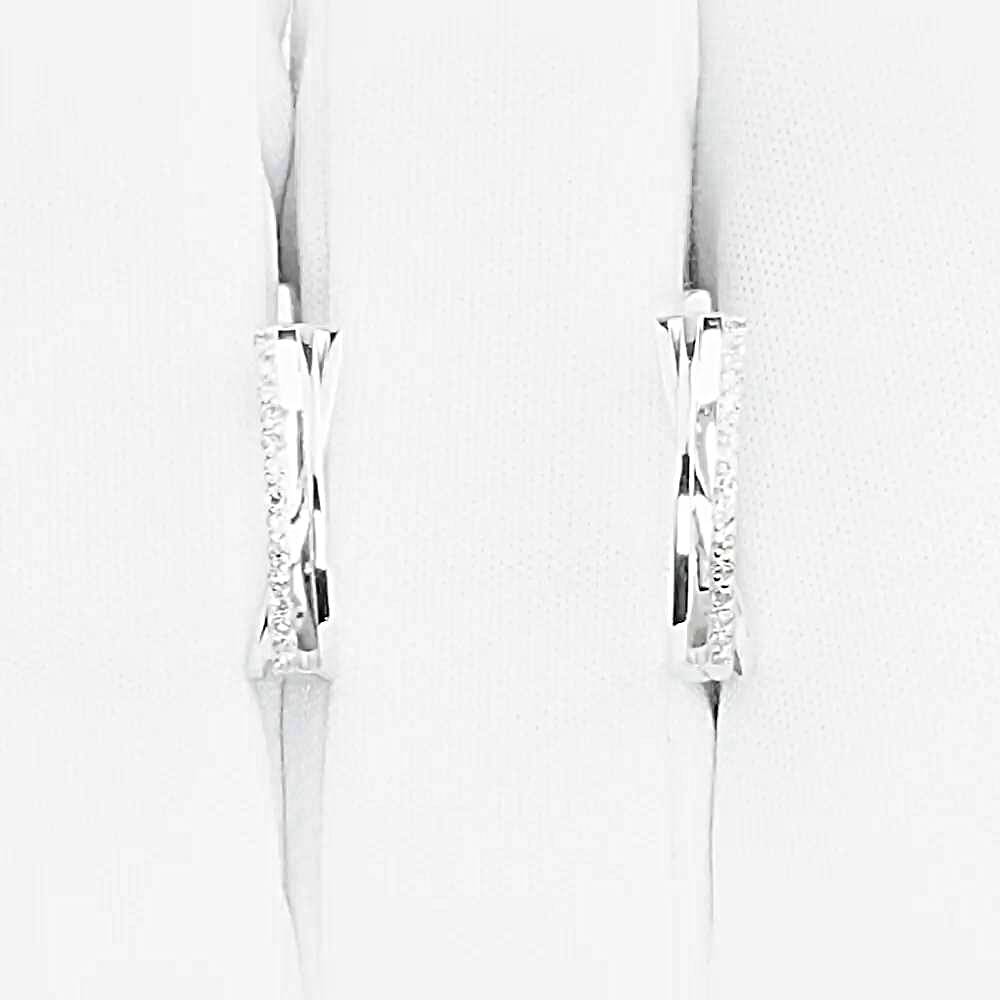 Серьги с бриллиантами из белого золота 585 пробы 1