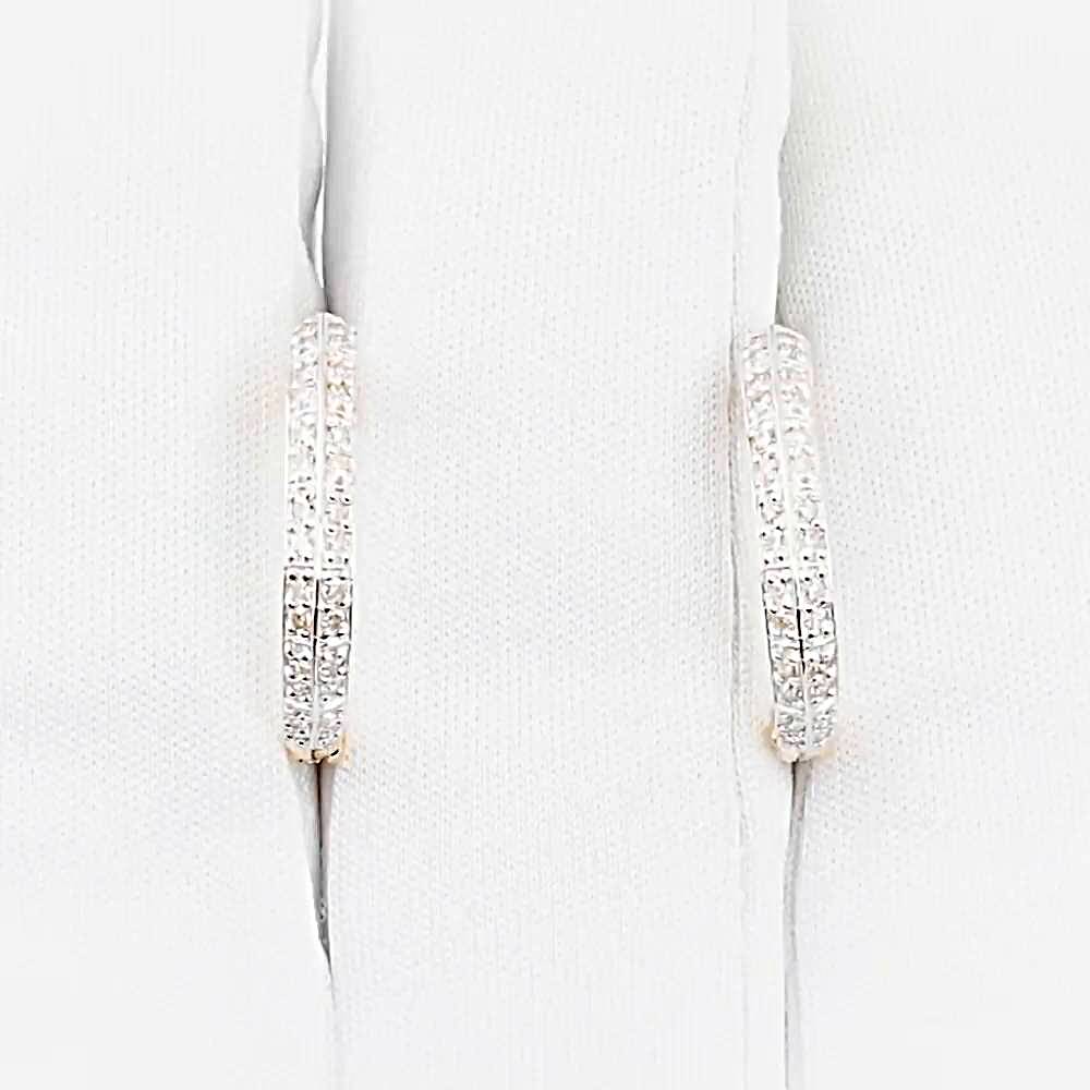 Серьги с бриллиантами из красного золота 585 пробы 1