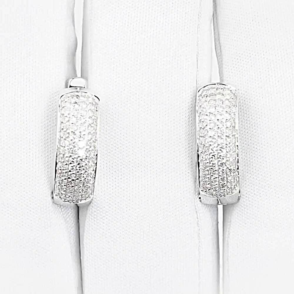 Серьги с бриллиантами из белого золота 585 пробы 1