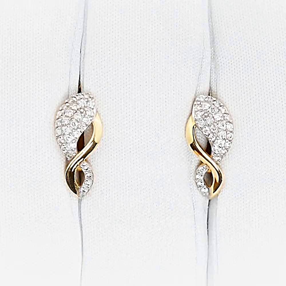 Серьги с бриллиантами из красного золота 585 пробы 1