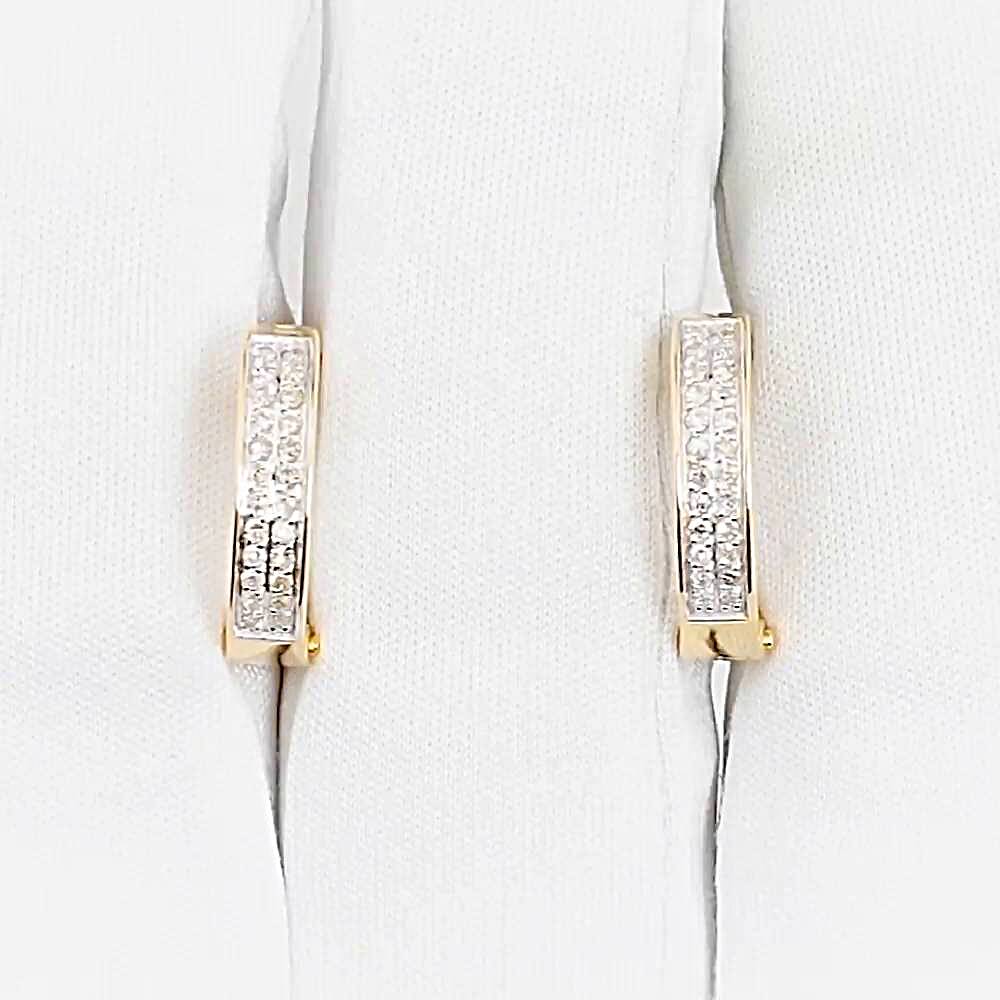 Серьги с бриллиантами из красного золота 585 пробы 1