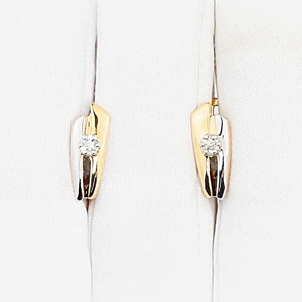 Серьги с бриллиантами из красного золота 585 пробы 1