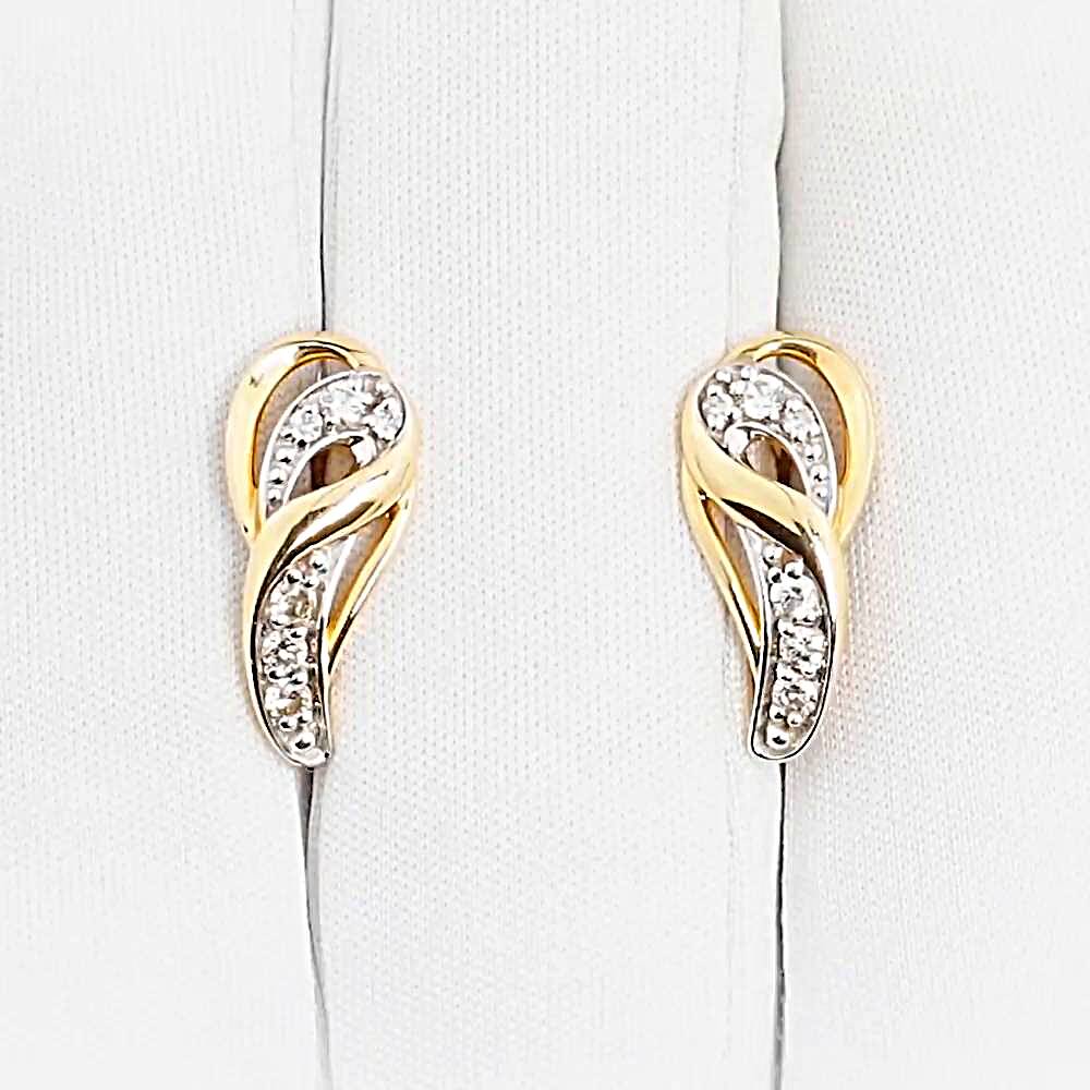 Серьги с бриллиантами из красного золота 585 пробы 1